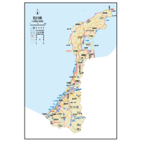 県別マップ　B県境カット石川県地図ダウンロード販売