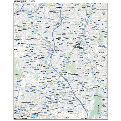 A横浜市港南区1/25000地図タウンロード販売