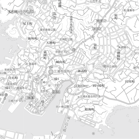 C三浦市1/25000白地図ダウンロード販売
