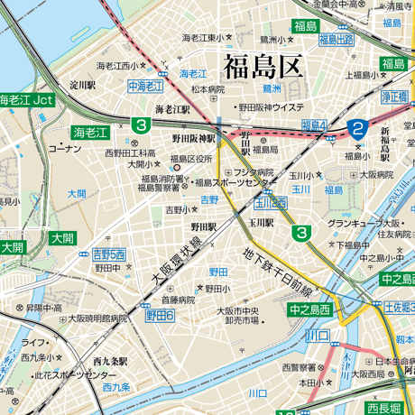 B大阪市福島区1／25,000地図タウンロード販売