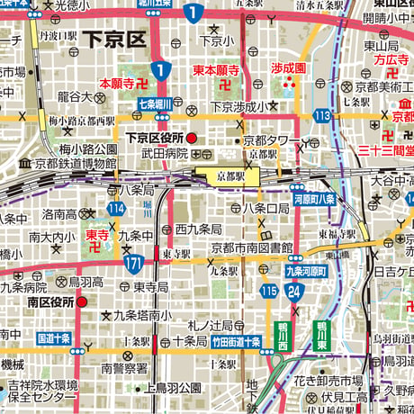 B京都市南部　1／50,000PDF地図タウンロード販売