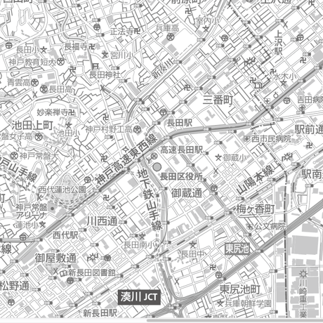 C神戸市長田区白地図1/25000PDFタウンロード販売
