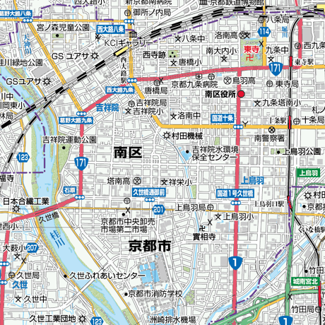 A京都市南区　1／50,000地図タウンロード販売
