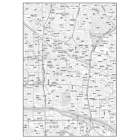 C大阪市平野区1／25,000白地図タウンロード販売