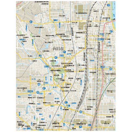 B向日市1／25,000PDF地図タウンロード販売