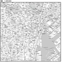 C東京都港区1/25000白地図ダウンロード販売