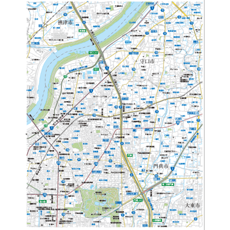 A 守口市1／25,000 PDF地図タウンロード販売