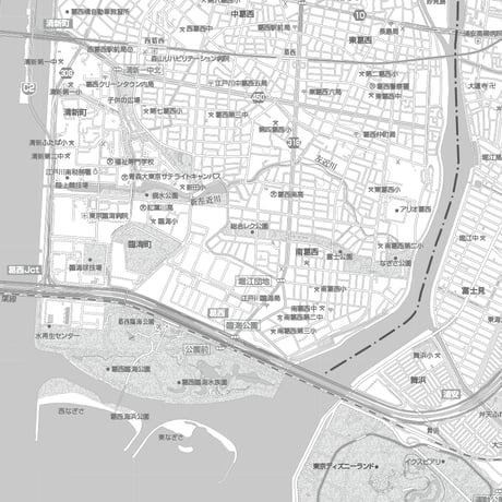 C東京都江戸川区1/25000白地図ダウンロード販売