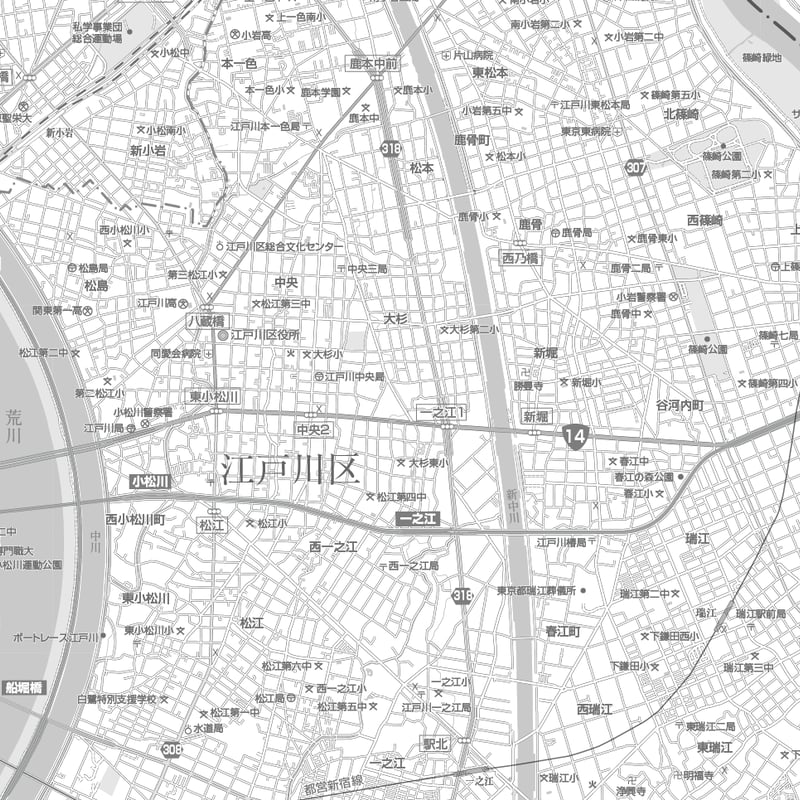 C東京23区全図1／25,000白地図ダウンロード販売 | 地図素材