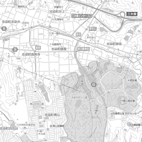 C三木市白地図1/25000PDFタウンロード販売