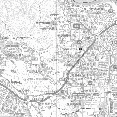 C京都市西京区　1／50,000白地図タウンロード販売