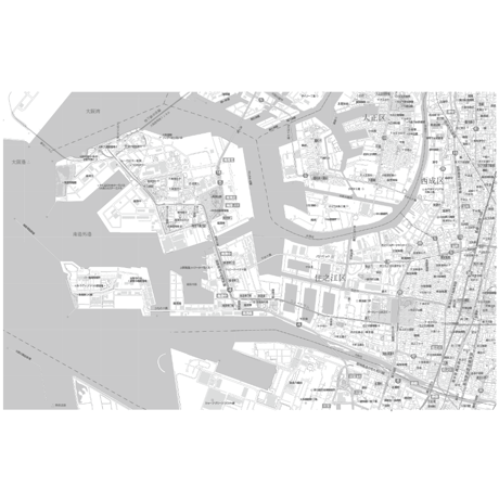 C大阪市住之江区1／25,000白地図タウンロード販売