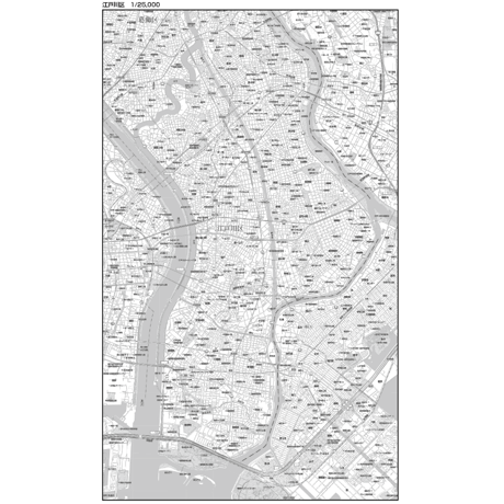 C東京都江戸川区1/25000白地図ダウンロード販売