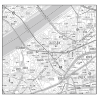 C大阪市福島区1／25,000白地図タウンロード販売