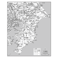 県別マップ　C千葉県白地図ダウンロード販売