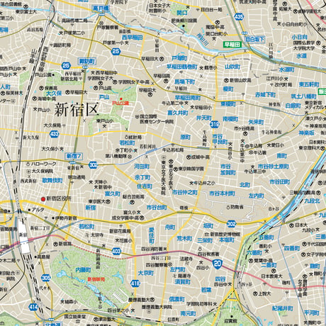 B東京都新宿区1/25000地図ダウンロード販売