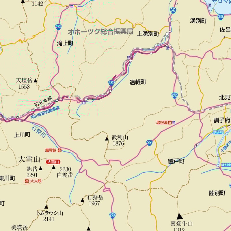 県別マップ B北海道網走ダウンロード販売 | 地図素材