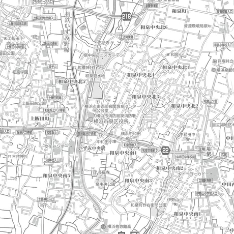 C横浜市泉区白地図1/25000タウンロード販売