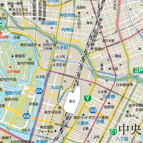 B東京都千代田区1/25000地図ダウンロード販売