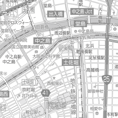 C大阪市北区1／25,000白地図タウンロード販売