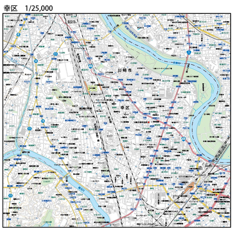 A川崎市幸区1/25000地図ダウンロード販売 | 地図素材