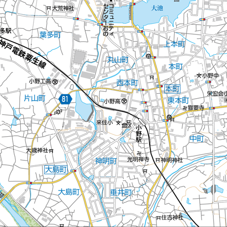 A小野市全図1/25000地図タウンロード販売