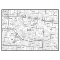 C大阪市東成区1／25,000白地図タウンロード販売