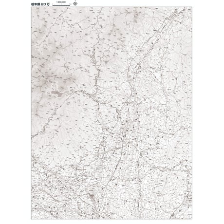Cタイプ栃木県詳細白地図1/200000 ダウンロード販売