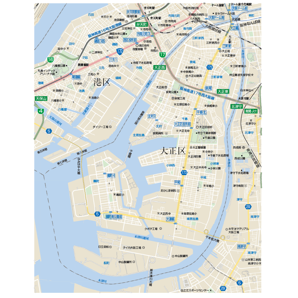 B大阪市大正区1/25,000地図タウンロード販売 | 地図素材 B大阪市大正区1/25,000地図タウンロード販売 | 地図素材