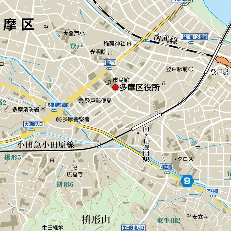 BLUEMAP 川崎市 中原区 住宅表示地図 BLUEMAP 川崎市 中原区