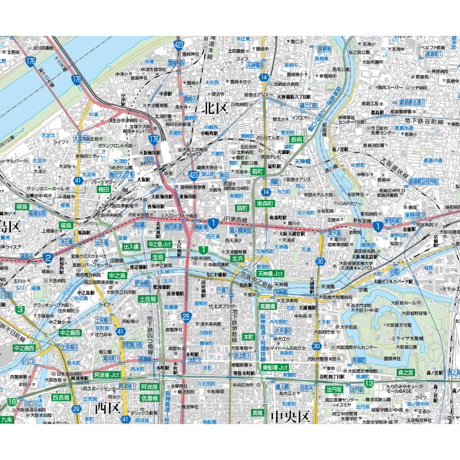 A大阪24区全図　1／25,000地図タウンロード販売