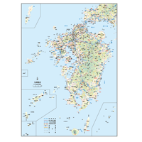A地方別マップ　九州地方地図ダウンロード販売