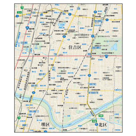 B大阪市住吉区1／25,000地図タウンロード販売