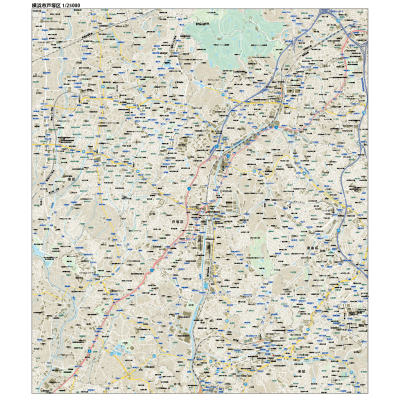 B横浜市戸塚区1/25000地図タウンロード販売 | 地図素材