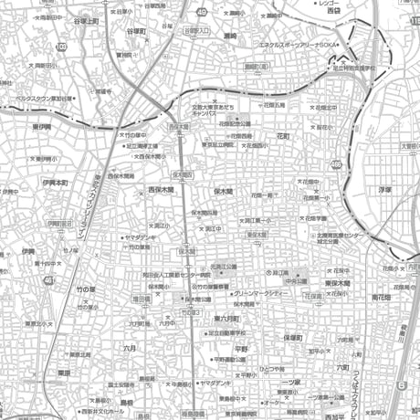 C東京都足立区1/25000白地図ダウンロード販売