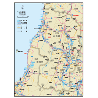 県別マップ　B山形県地図ダウンロード販売