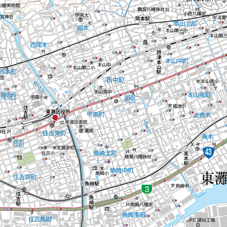 A神戸市東灘区1/25000地図タウンロード販売