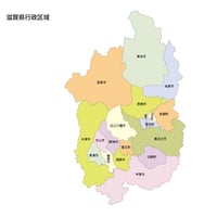 47都道府県行政区_滋賀県無料地図