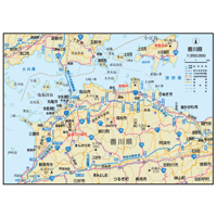 県別マップ　B香川県地図ダウンロード販売