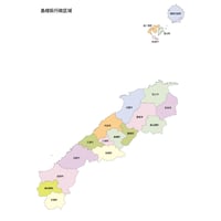47都道府県行政区_島根県無料地図