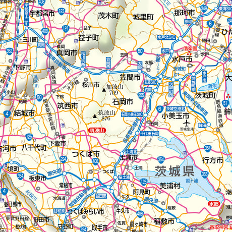 県別マップ　A茨城県地図ダウンロード販売