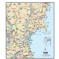 県別マップ　B宮城県地図ダウンロード販売