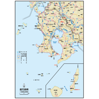 県別マップ　B鹿児島県地図ダウンロード販売