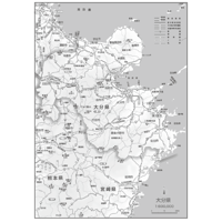 県別マップ　C大分県白地図ダウンロード販売
