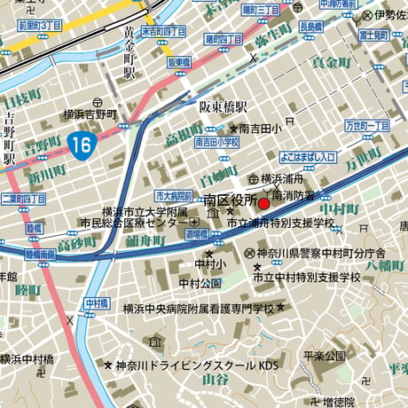 B横浜市南区1/25000地図タウンロード販売