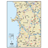 県別マップ　B秋田県地図ダウンロード販売