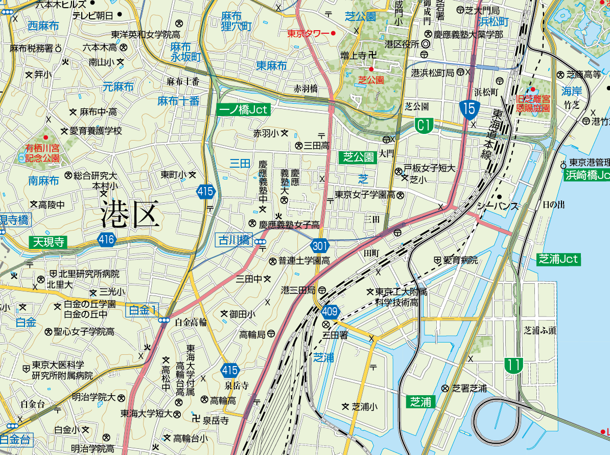 A東京都港区1/25000地図ダウンロード販売 | 地図素材