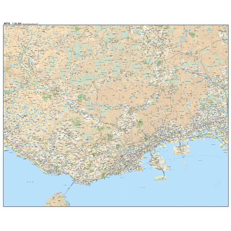 B神戸市全図 1／50,000地図タウンロード販売 | 地図素材
