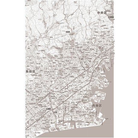C神戸市兵庫区1/25000白地図タウンロード販売