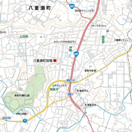 A八重瀬町1/20000地図ダウンロード販売